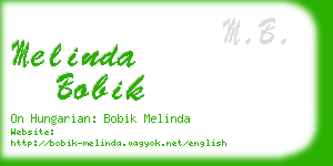 melinda bobik business card